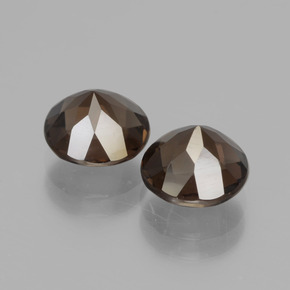 Pedras preciosas de Quartzo Fumê Hickory Brown natural de 3.56 ct, Corte Redondo, VVS
