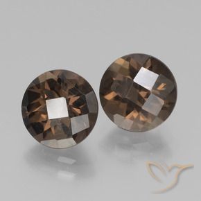 Pedras preciosas de Quartzo Fumê Castanho médio natural de 3.74 ct, Redondo, VS
