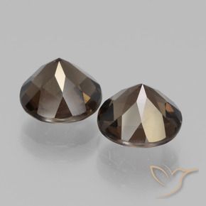 Pedras preciosas de Quartzo Fumê Castanho médio natural de 3.74 ct, Redondo, VS