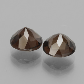 Pedras preciosas de quartzo fumê marrom natural de 3,72 ct, corte redondo, VVS-VS