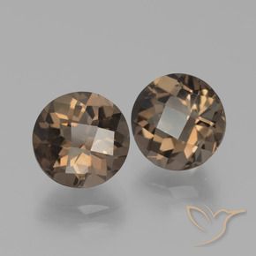 Pedras preciosas de Quartzo Fumê Castanho médio natural de 3.90 ct, Redondo, VVS-VS