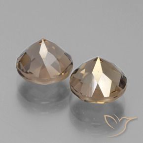Pedras preciosas de Quartzo Fumê Marrom Quente natural de 3.92 ct, Redondo, VVS-VS