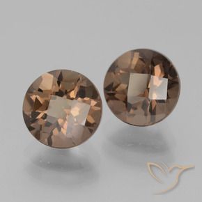 Pedras preciosas de Quartzo Fumê Castanho médio natural de 3.88 ct, Redondo, VVS-VS