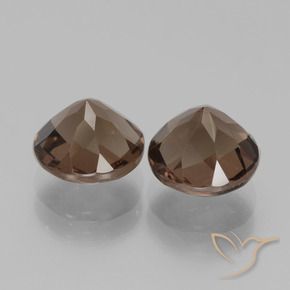 Pedras preciosas de Quartzo Fumê Castanho médio natural de 3.88 ct, Redondo, VVS-VS