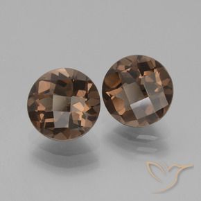 Pedras preciosas de Quartzo Fumê Castanho médio natural de 3.66 ct, Redondo, VVS-VS