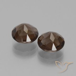 Pedras preciosas de Quartzo Fumê Castanho médio natural de 3.66 ct, Redondo, VVS-VS