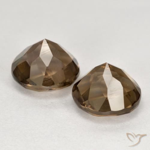 Pedras preciosas de Quartzo Fumê Marrom Quente natural de 3.72 ct, Redondo, VVS-VS