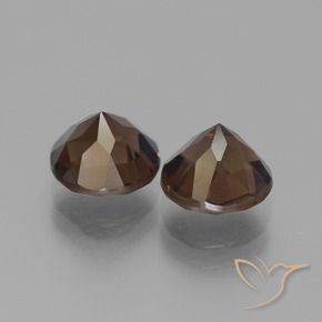 Pedras preciosas de Quartzo Fumê Marrom escuro natural de 3.58 ct, Redondo, VVS-VS