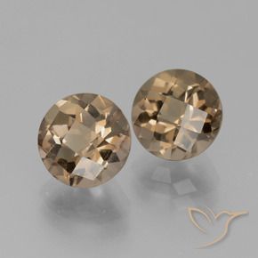 Pedras preciosas de Quartzo Fumê Marrom Quente natural de 4.07 ct, Redondo, VVS-VS