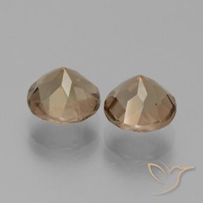 Pedras preciosas de Quartzo Fumê Marrom Quente natural de 4.07 ct, Redondo, VVS-VS