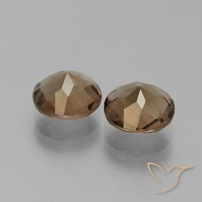 Pedras preciosas de Quartzo Fumê Chocolate marrom natural de 3.27 ct, Redondo, VVS-VS