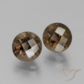 Pedras preciosas de Quartzo Fumê Marrom Quente natural de 3.99 ct, Redondo, VS