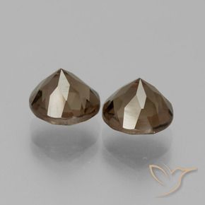 Pedras preciosas de Quartzo Fumê Marrom Quente natural de 3.99 ct, Redondo, VS