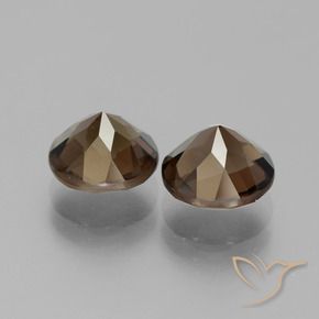 Pedras preciosas de Quartzo Fumê Marrom escuro natural de 3.58 ct, Redondo, VS