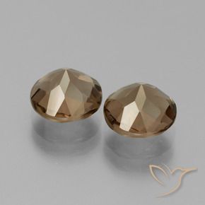 Pedras preciosas de Quartzo Fumê Chocolate marrom natural de 3.60 ct, Redondo, VS