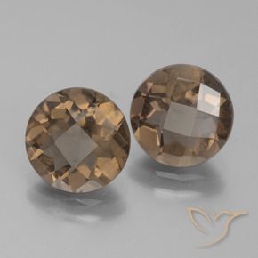 Pedras preciosas de Quartzo Fumê Gingerbread Marrom natural de 3.21 ct, Redondo, VS