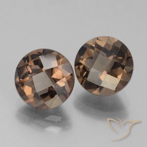 Pedras preciosas de Quartzo Fumê Marrom Quente natural de 3.60 ct, Redondo, VVS-VS