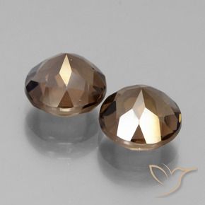 Pedras preciosas de Quartzo Fumê Marrom Quente natural de 3.60 ct, Redondo, VVS-VS