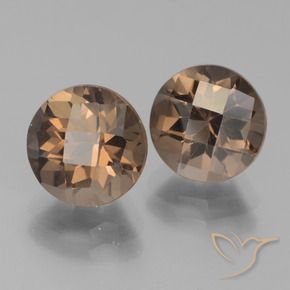 Pedras preciosas de Quartzo Fumê Gingerbread Marrom natural de 3.80 ct, Redondo, VS