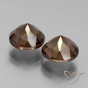 Pedras preciosas de Quartzo Fumê Castanho médio natural de 3.84 ct, Redondo, VS