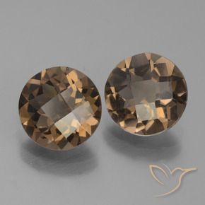 Pedras preciosas de Quartzo Fumê Marrom Quente natural de 3.11 ct, Redondo, VS