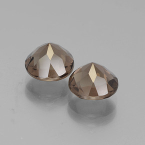 Pedras preciosas de quartzo fumê marrom natural de 3,79 ct, corte redondo, VS