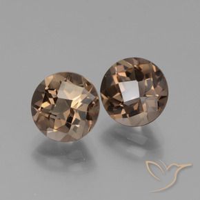 Pedras preciosas de Quartzo Fumê Marrom Quente natural de 3.65 ct, Redondo, VS