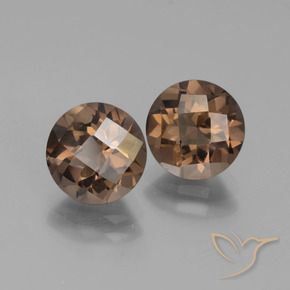 Pedras preciosas de Quartzo Fumê Marrom natural de 3.61 ct, Redondo, VS