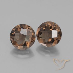 Pedras preciosas de Quartzo Fumê Castanho médio natural de 3.63 ct, Corte Redondo, VS