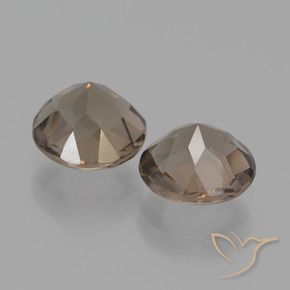Pedras preciosas de Quartzo Fumê Moca claro natural de 3.24 ct, Redondo, VS
