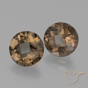 Pedras preciosas de Quartzo Fumê Marrom Quente natural de 3.57 ct, Redondo, VS