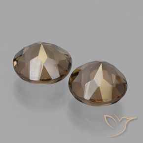 Pedras preciosas de Quartzo Fumê Marrom Quente natural de 3.57 ct, Redondo, VS