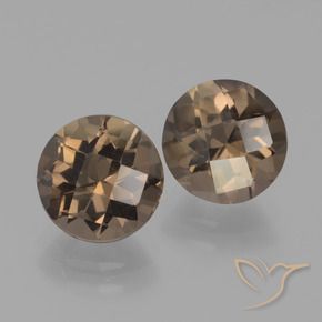 Pedras preciosas de Quartzo Fumê Moca claro natural de 3.55 ct, Redondo, VS