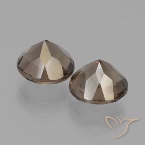 Pedras preciosas de Quartzo Fumê Moca claro natural de 3.55 ct, Redondo, VS