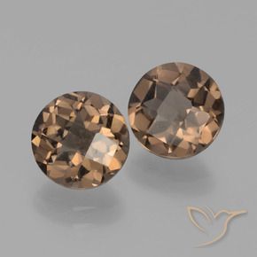 Pedras preciosas de Quartzo Fumê Castanho médio natural de 3.38 ct, Redondo, VS