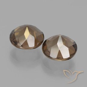 Pedras preciosas de Quartzo Fumê Castanho médio natural de 3.38 ct, Redondo, VS