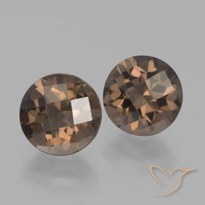 Pedras preciosas de Quartzo Fumê Marrom Quente natural de 3.64 ct, Redondo, VVS-VS