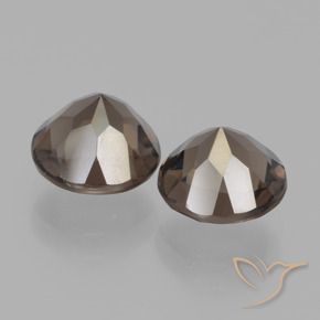 Pedras preciosas de Quartzo Fumê Marrom Quente natural de 3.64 ct, Redondo, VVS-VS