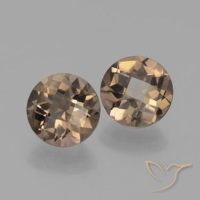 Pedras preciosas de Quartzo Fumê Marrom claro natural de 3.52 ct, Redondo, VS