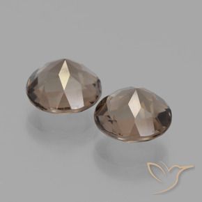 Pedras preciosas de Quartzo Fumê Marrom claro natural de 3.52 ct, Redondo, VS