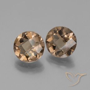 Pedras preciosas de Quartzo Fumê Marrom Quente natural de 3.32 ct, Redondo, VS