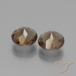 Pedras preciosas de Quartzo Fumê Marrom Quente natural de 3.32 ct, Redondo, VS
