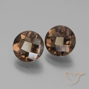 Pedras preciosas de Quartzo Fumê Hickory Brown natural de 3.50 ct, Redondo, VS