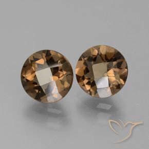 Pedras preciosas de Quartzo Fumê Hickory Brown natural de 3.58 ct, Redondo, VS