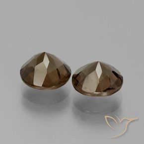 Pedras preciosas de Quartzo Fumê Hickory Brown natural de 3.58 ct, Redondo, VS