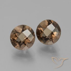 Pedras preciosas de Quartzo Fumê Marrom Quente natural de 3.58 ct, Redondo, VS