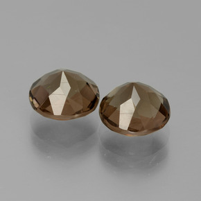 Pedras preciosas de quartzo fumê marrom natural de 3,67 ct, corte redondo, VS