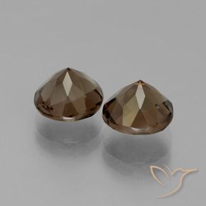 Pedras preciosas de Quartzo Fumê Hickory Brown natural de 3.64 ct, Redondo, VS