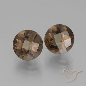 Pedras preciosas de Quartzo Fumê Azul escuro natural de 3.83 ct, Redondo, VS