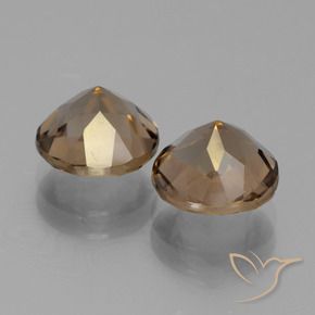Pedras preciosas de Quartzo Fumê Gingerbread Marrom natural de 3.50 ct, Redondo, VS